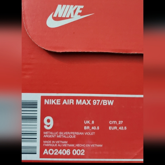 Nike Air Max 97/BW "Persian Violet" /Metallic - Picture 5 of 10